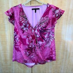 White House Black Market faux wrap short sleeve